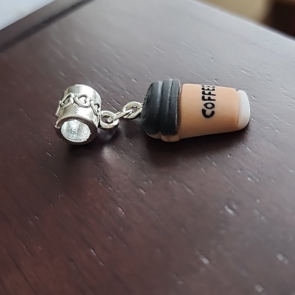 COFFEE Charm for European Style Bracelets Fits Pandora Systems - Picture 4 of 6